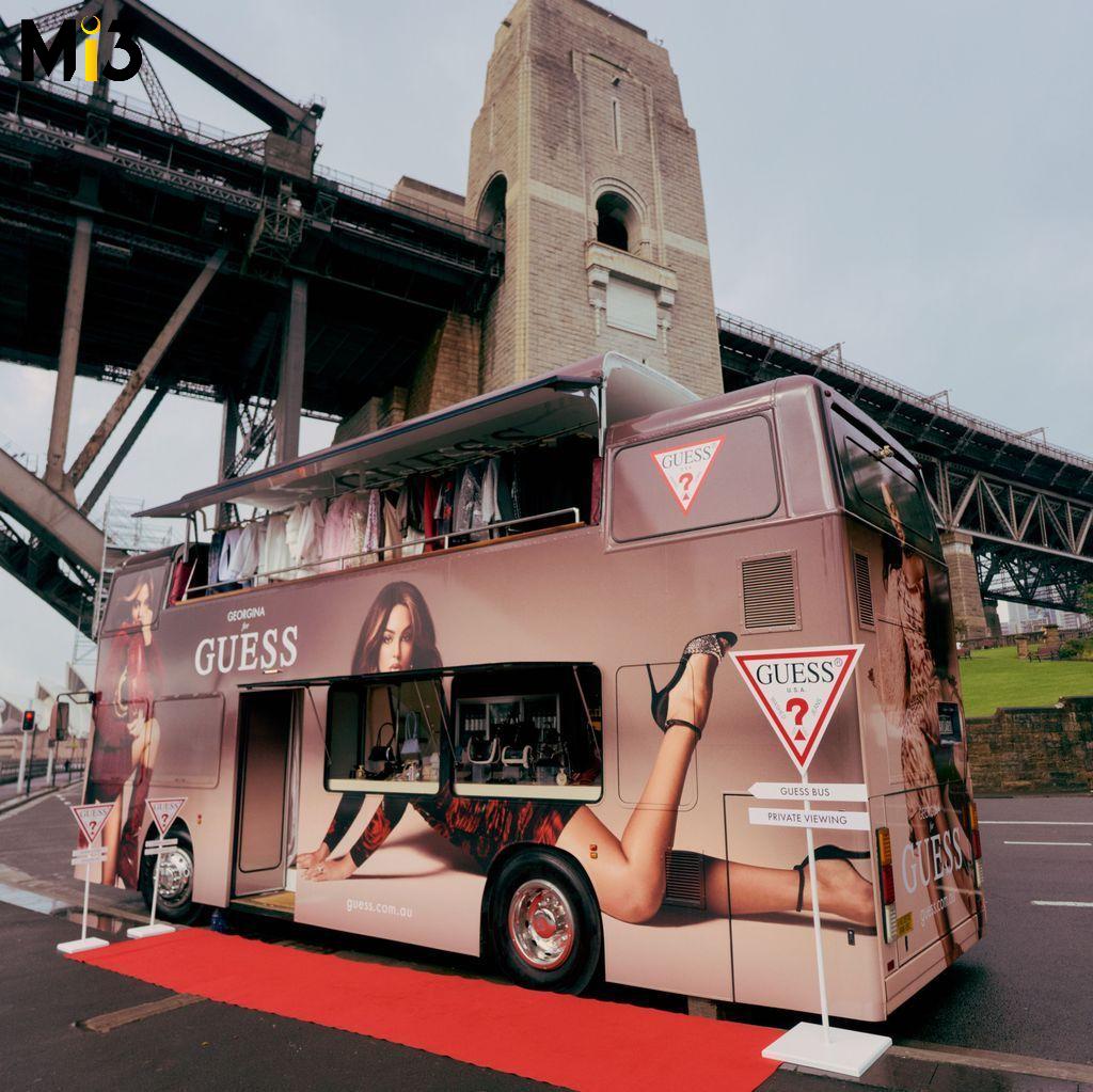 Guess tours Sydney with double-decker bus activation
